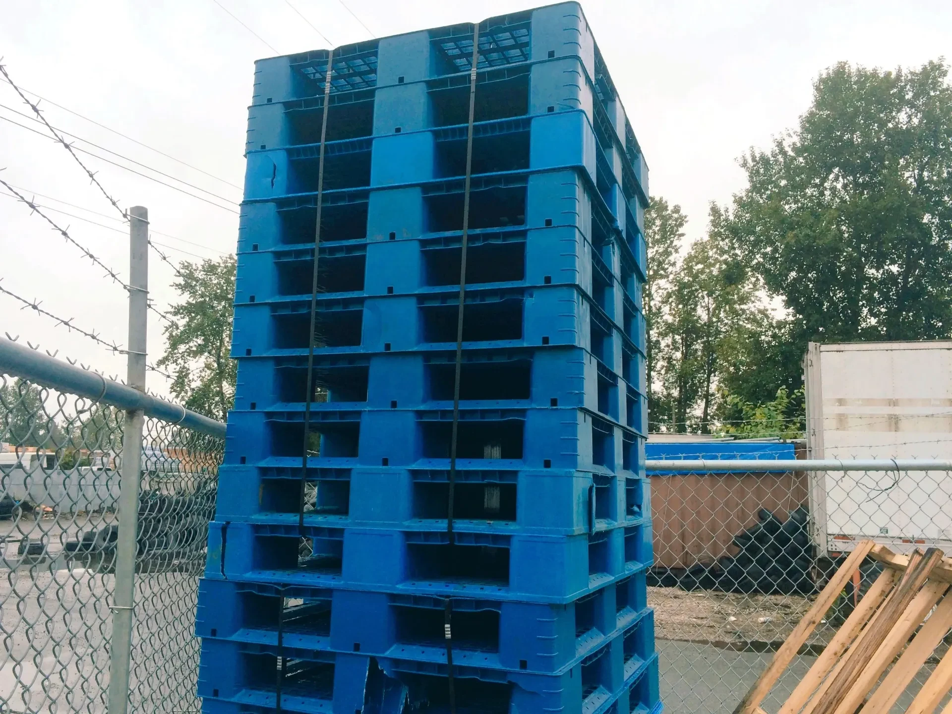 Pallet supply company industrial storage facility